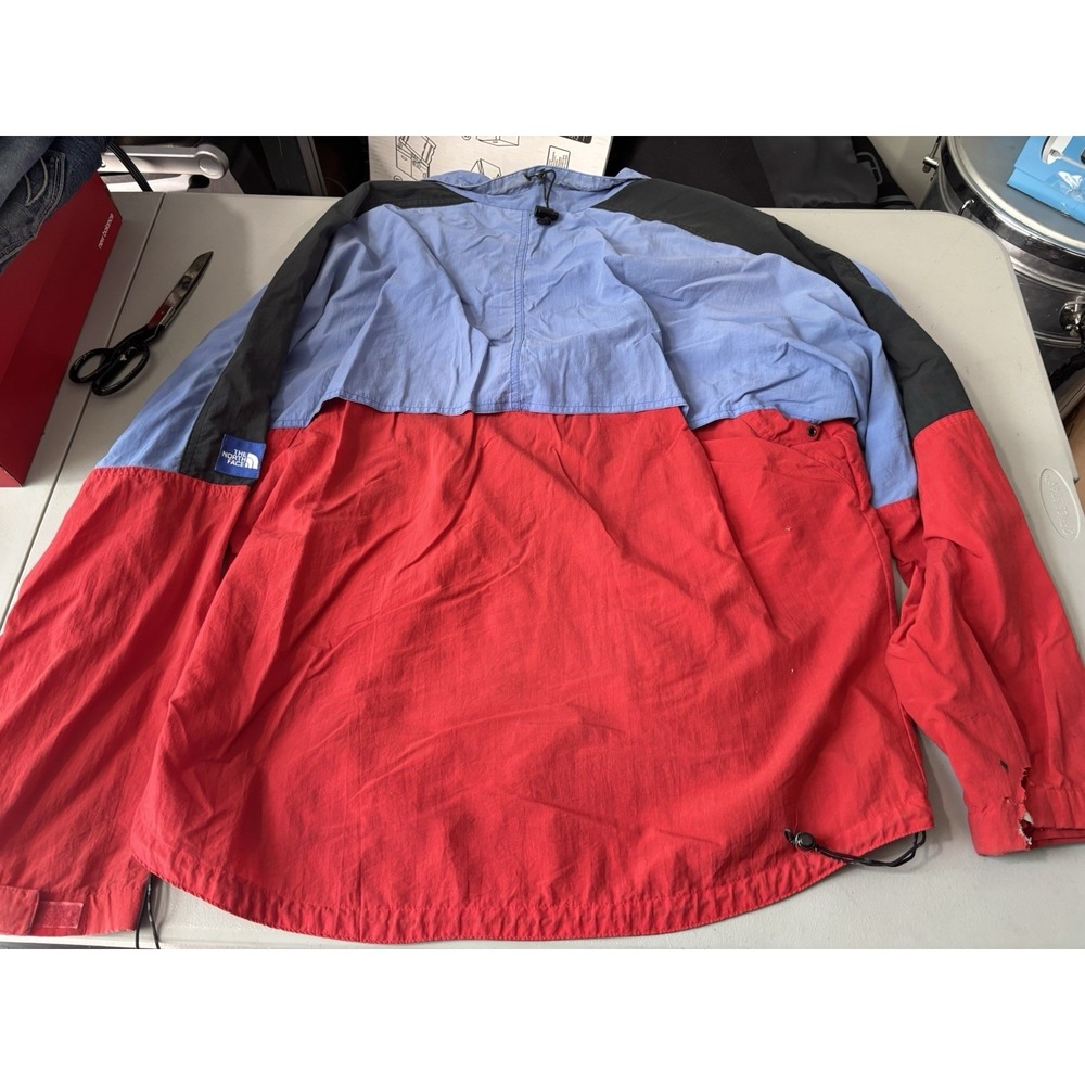 VINTAGE The North Face Jacket Medium Red Blue Windbreaker Made USA 90s - Picture 6 of 7